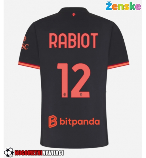 Ženske Nogometnih dresov AC Milan Adrien Rabiot #12 Tretji 2026-27 Kratki rokavi Ženske Nogometnih dresov AC Milan Adrien Rabiot #12 Tretji 2026-27 Kratki rokavi